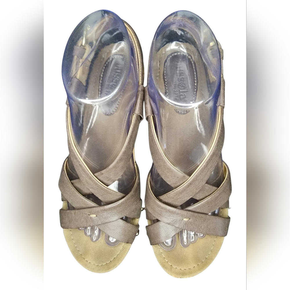 Formentera Cross Straps Wedge Sandals, Womens 38 EU (7-7.5 US) - Picture 4 of 11